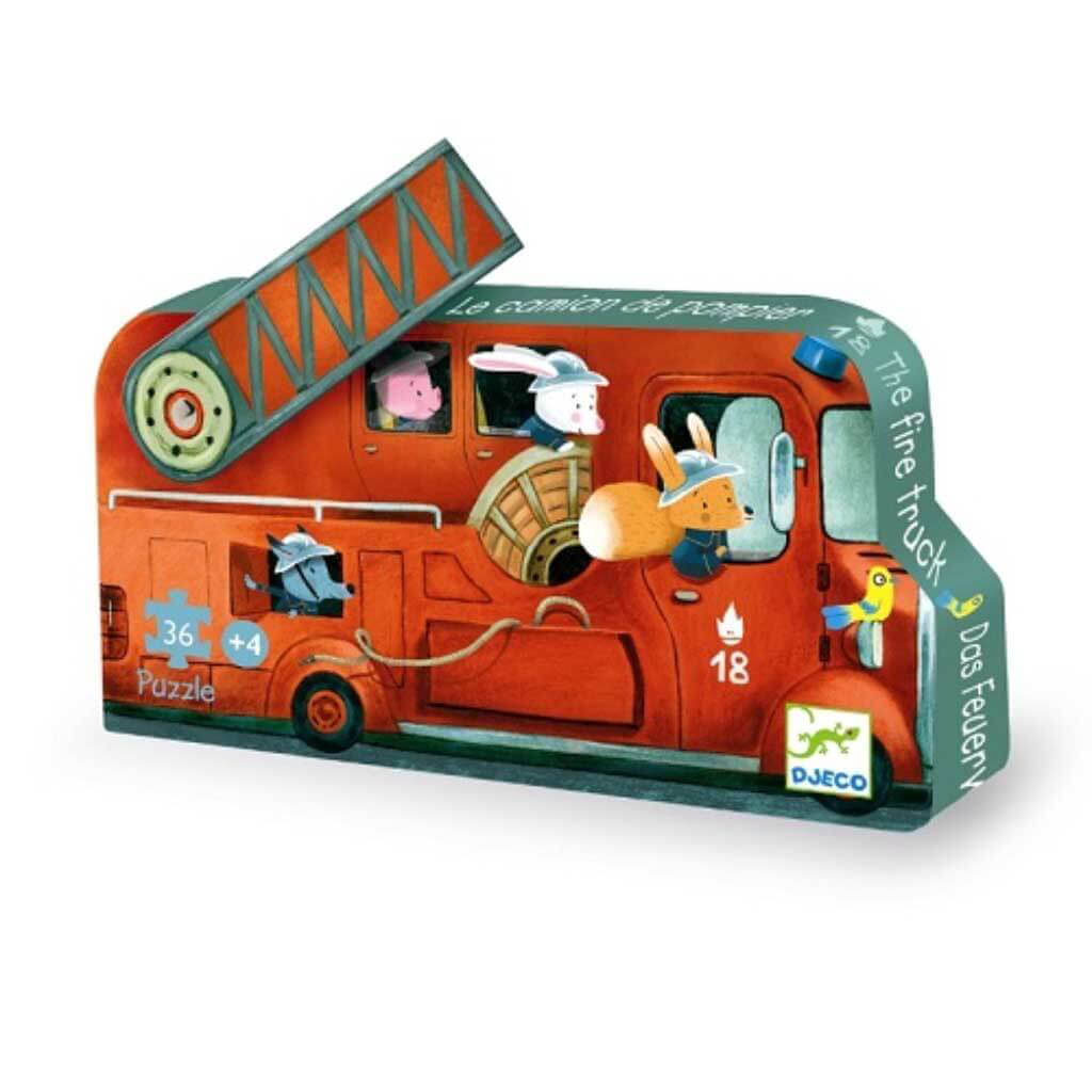 Mini Silhouette Puzzles The Fire Truck 16pcs