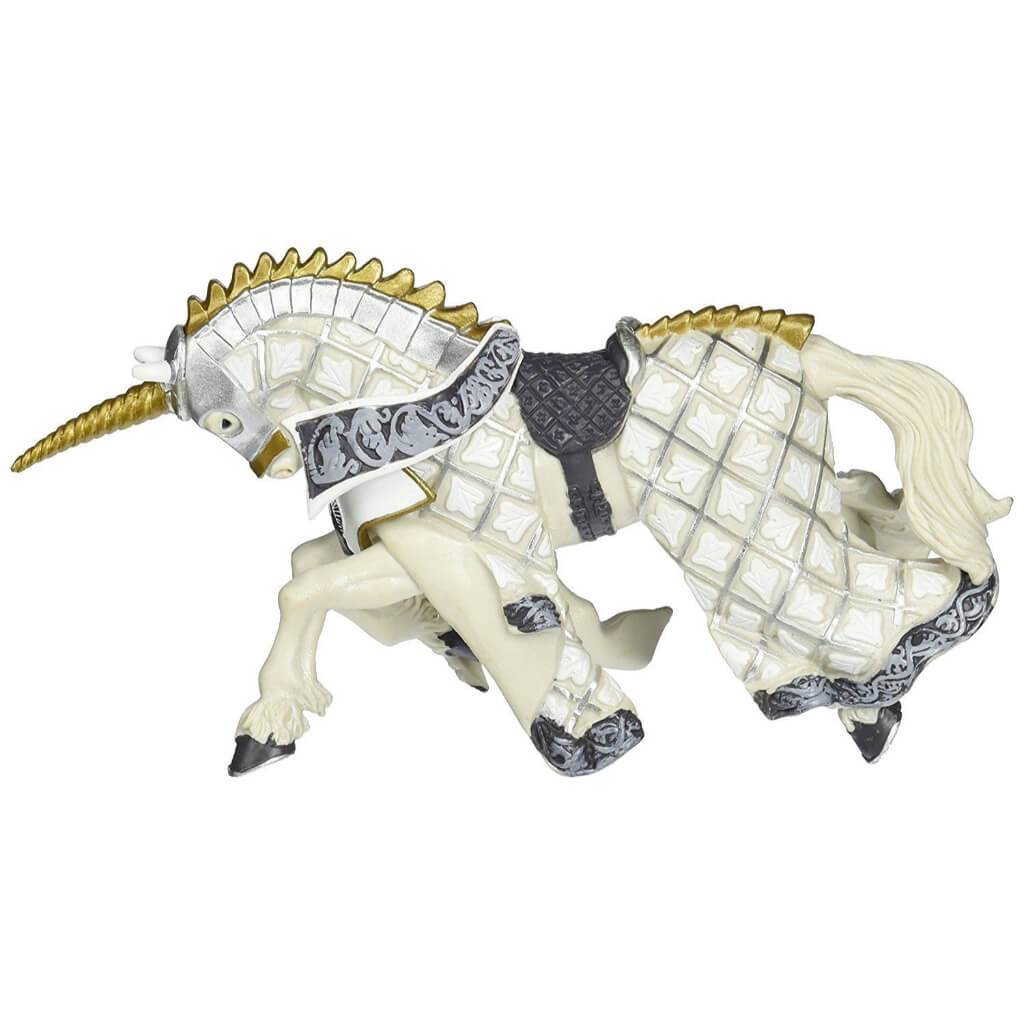 PAPO Knight Unicorn Horse Silver 