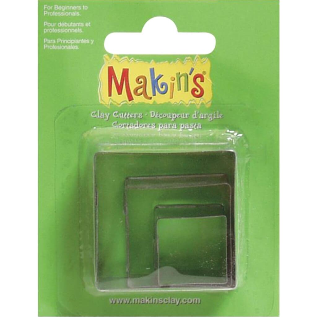 Makin's Clay Cutters 3/Pkg Square