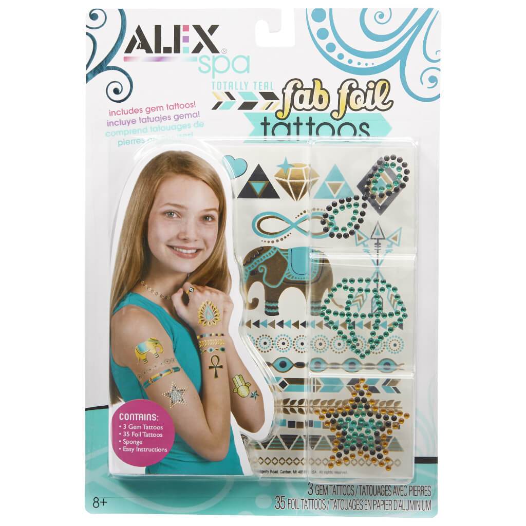 FAB FOIL TATTOOS TOTALLY TEAL 