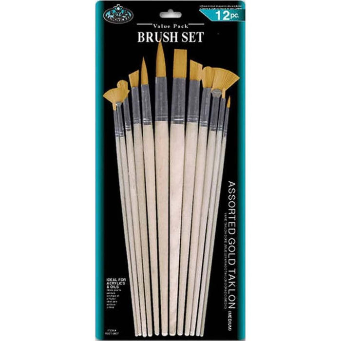 Royal and Langnickel Combo Taklon Brush Set 12pcs