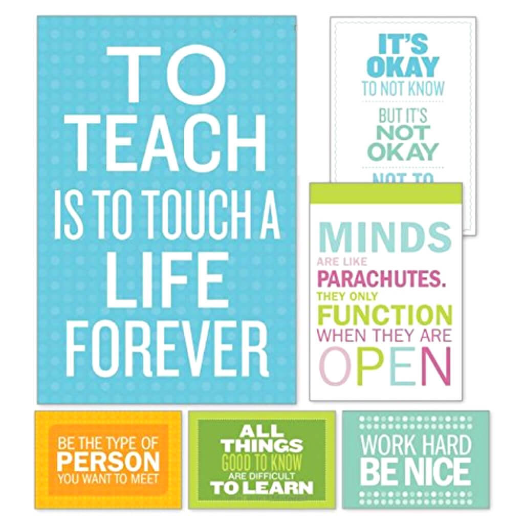 Scholastic Inspirational Quotes Poster Set Bulletin Board