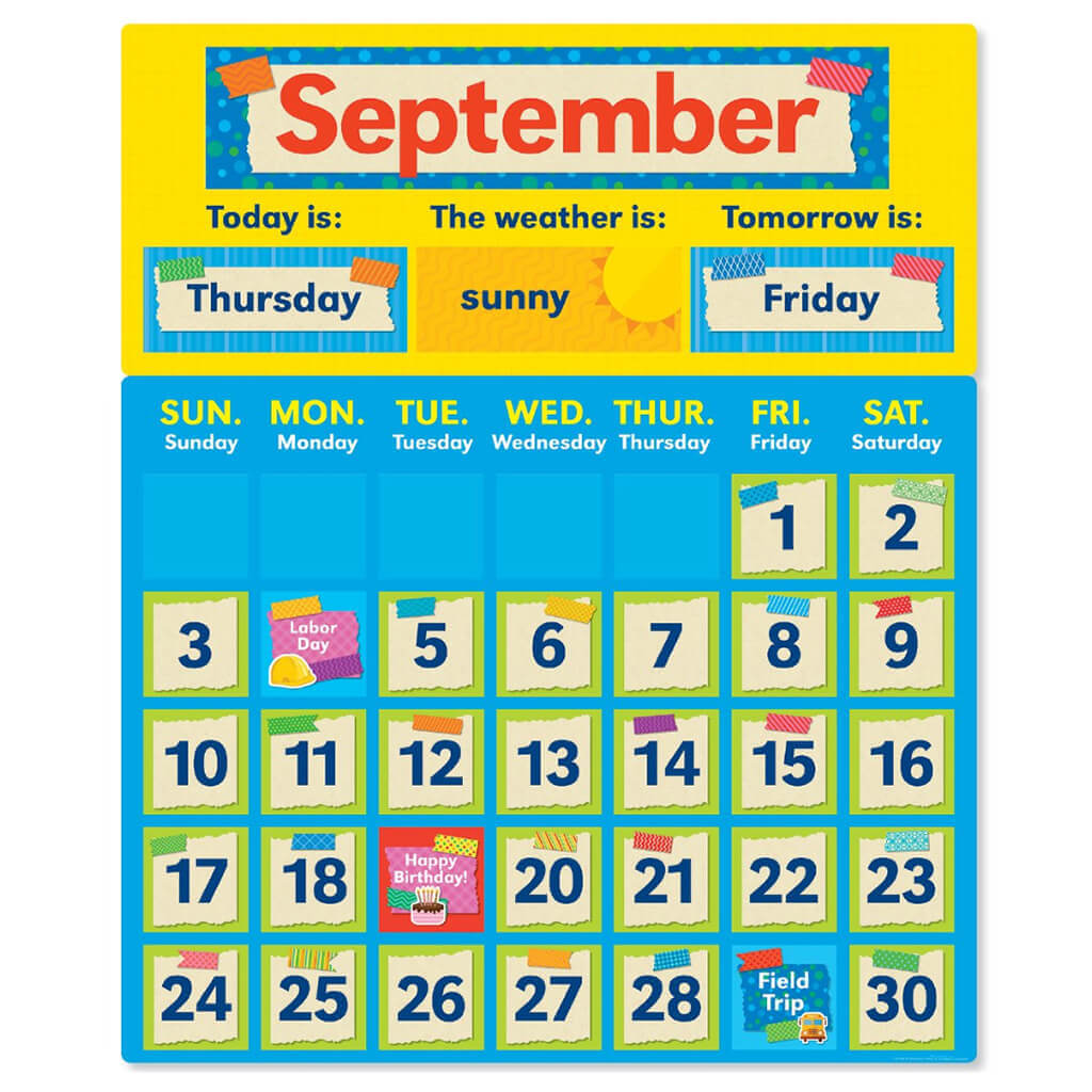 Tape It Up! Calendar Bulletin Board