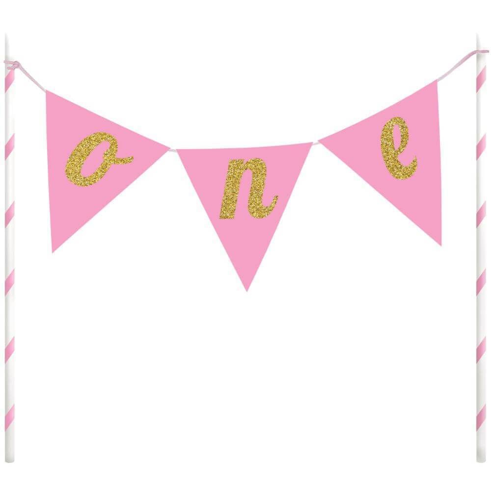 1st Birthday Girl, Cake Banner 