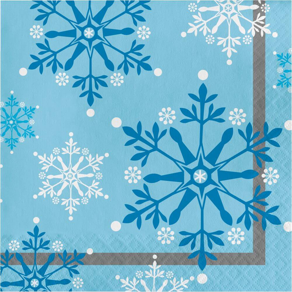 Snowflake Swirls Lunch Napkins