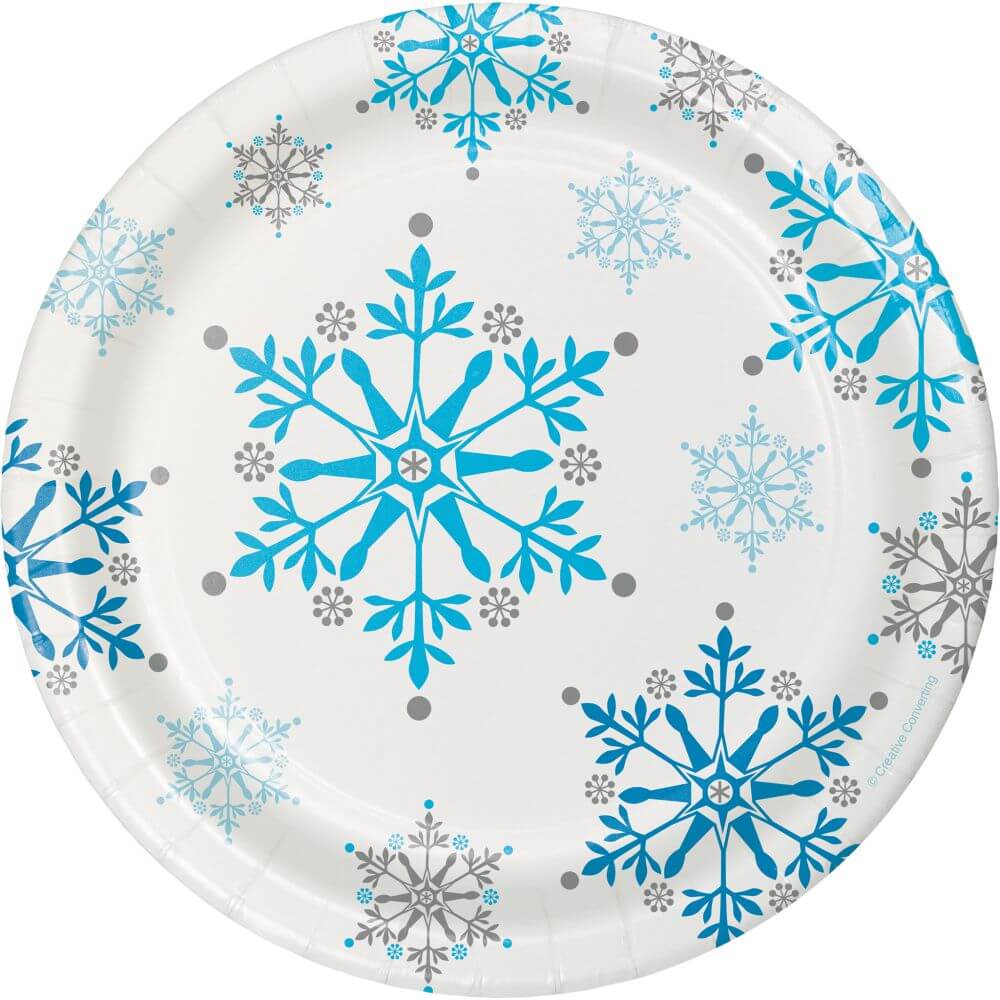 Snowflake Swirls Dessert Plates