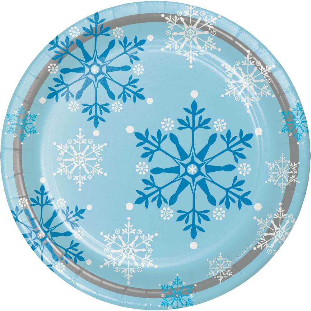 Snowflake Swirls Plates 8ct