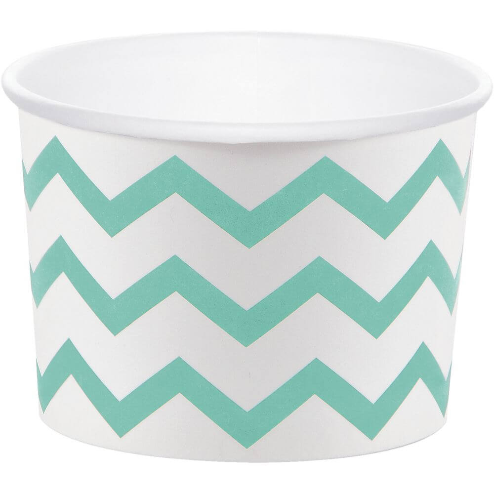 Treat Cup 6ct 9oz, Chevron Fresh Mint 