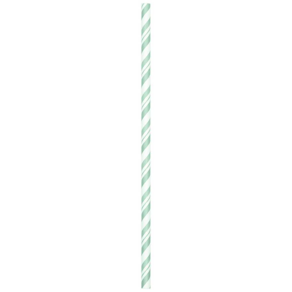 Paper Straws Stripe 24ct, Fresh Mint 