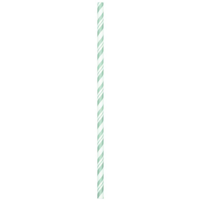 Paper Straws Stripe 24ct, Fresh Mint 