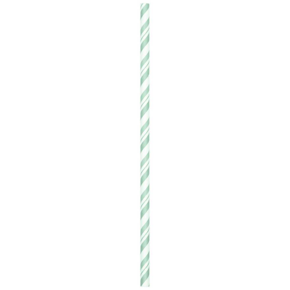 Paper Straws Stripe 24ct, Fresh Mint 