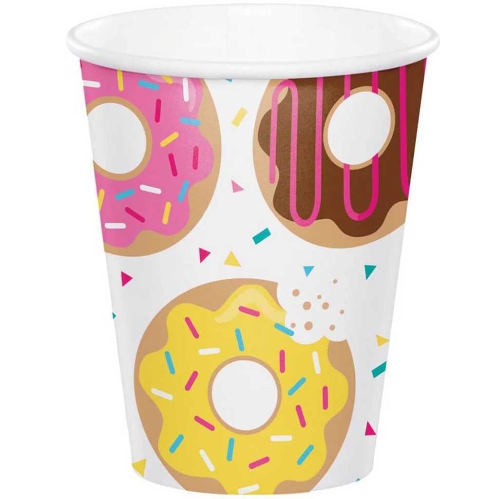 Donut Time, Cups 9oz 8ct 