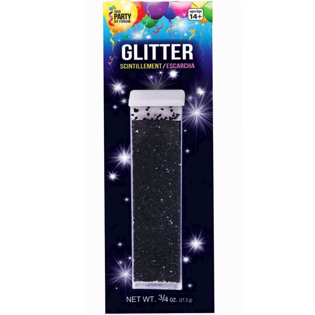 3/4 OZ TUBE GLITTER BLACK 