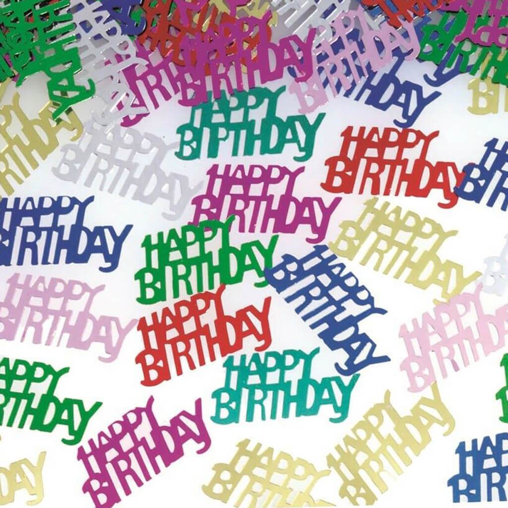 Happy Birthday Multi Color Confetti