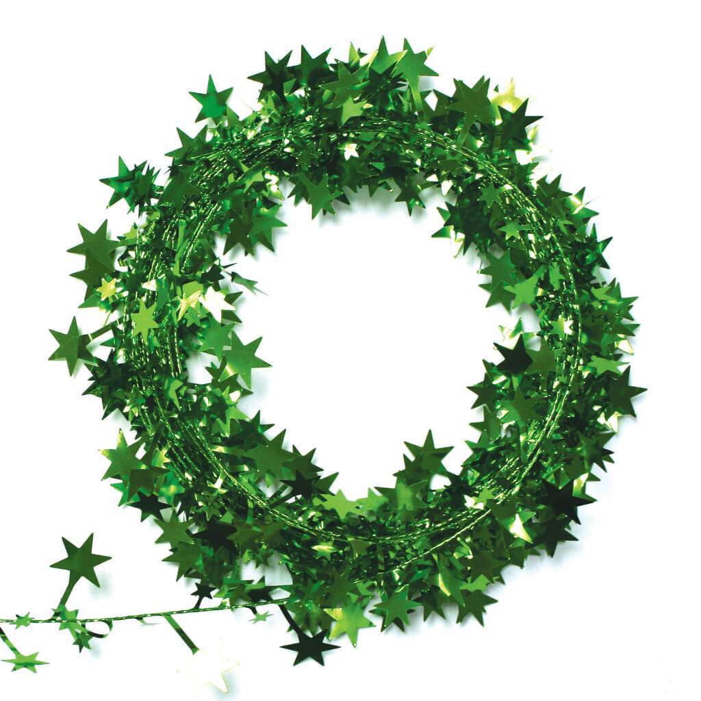 STAR GARLAND 25FT GREEN 