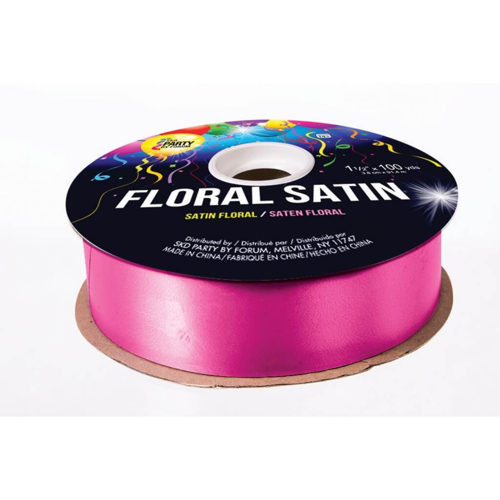 #9 SMOOTH FLORAL SATIN FUCHSIA 