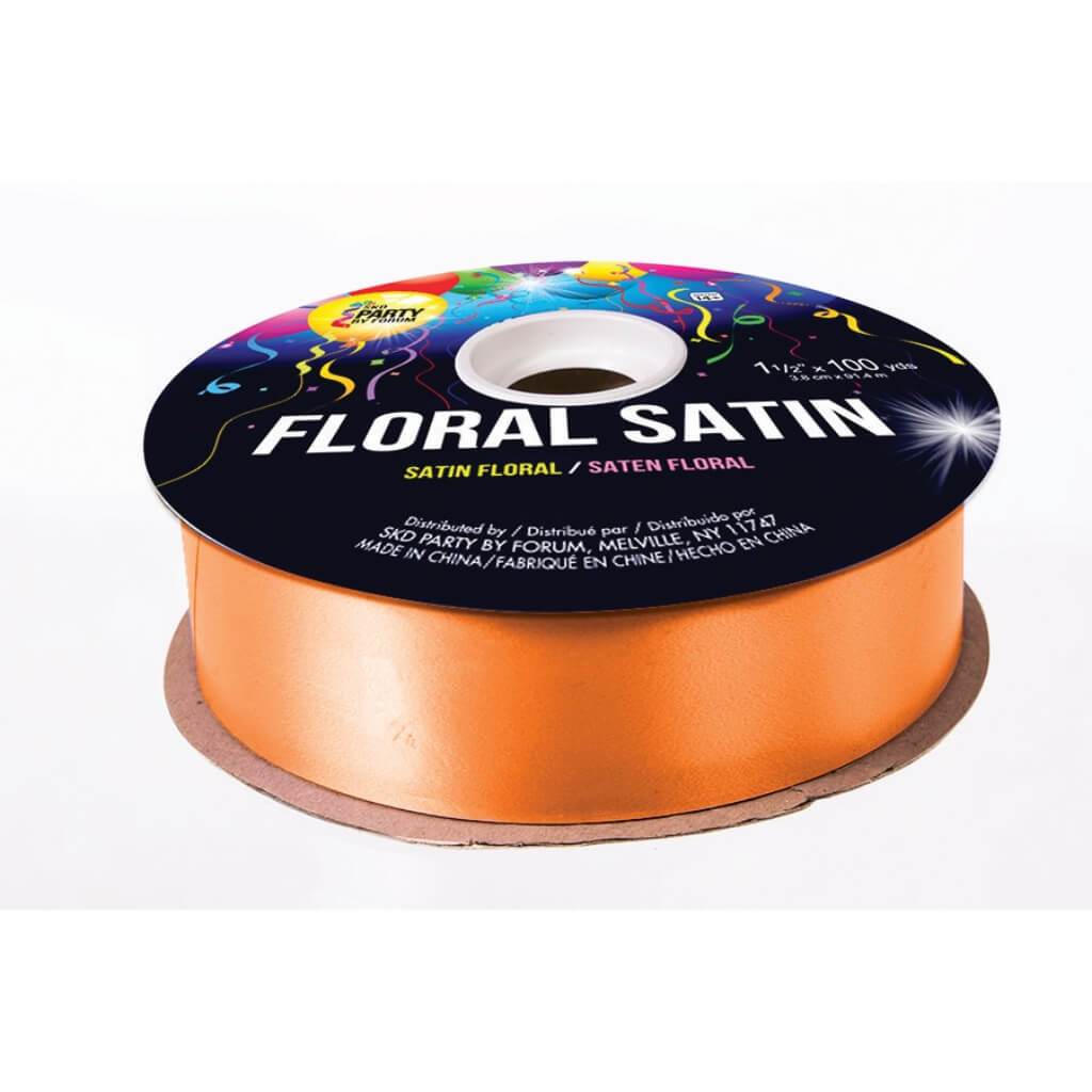 #9 SMOOTH FLORAL SATIN ORANGE 