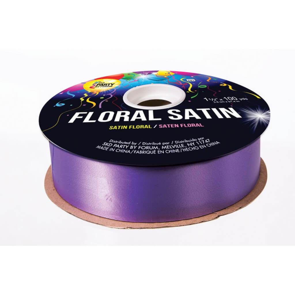 #9 SMOOTH FLORAL SATIN PURPLE 