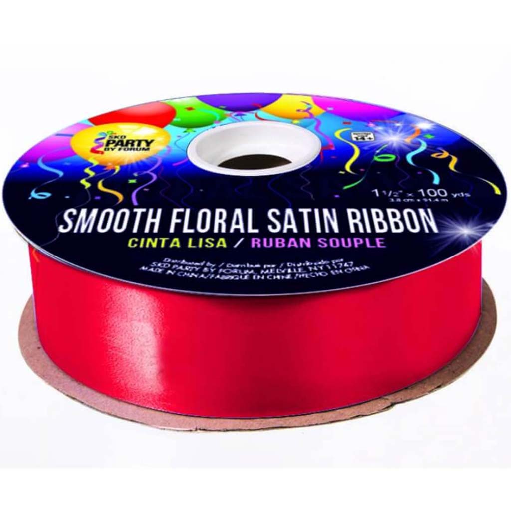 #9 Smooth Floral Satin Red 
