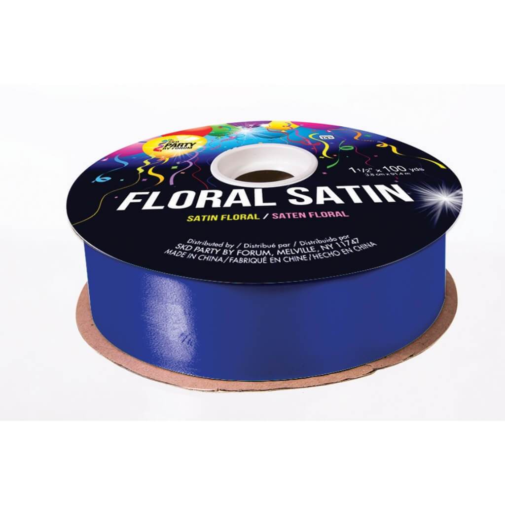 #9 SMOOTH FLORAL SATIN R. BLUE 