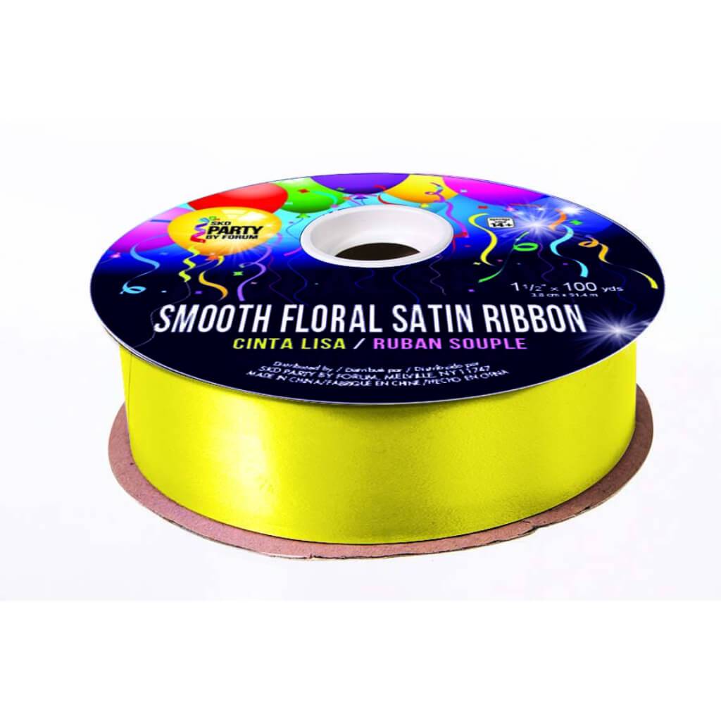 #9 SMOOTH FLORAL SATIN YELLOW 