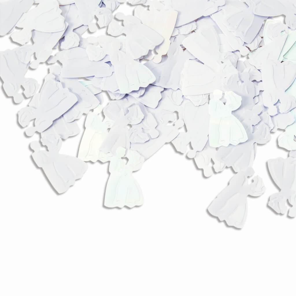 BRIDE &amp; GROOM CONFETTI W/WIR 
