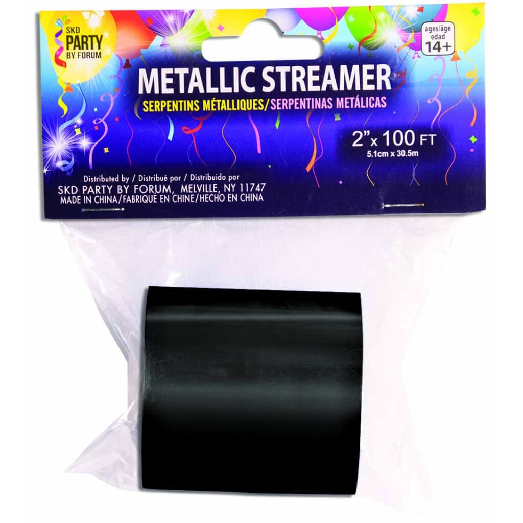 2 X 100FT STREAMERS BLACK 