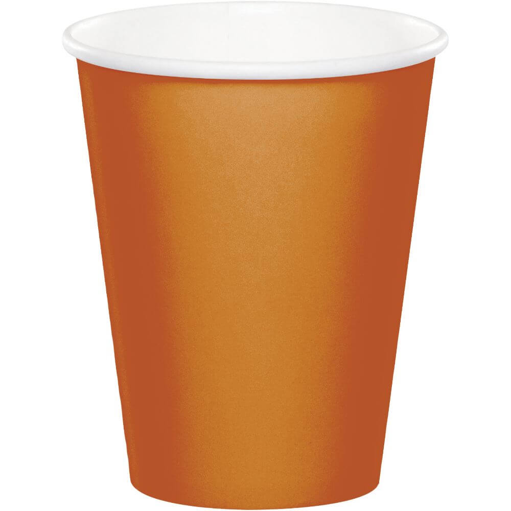 Paper Cups 9oz, 24ct, Pumpkin Spice 