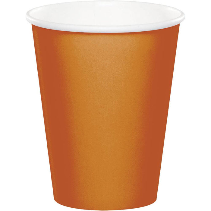 Paper Cups 9oz, 24ct, Pumpkin Spice 