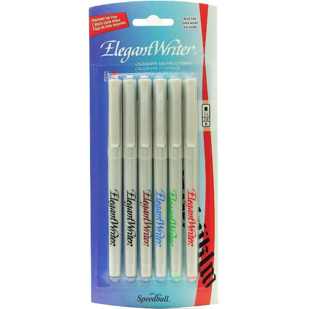 Elegant Writer Marker Set 6 Broad Point