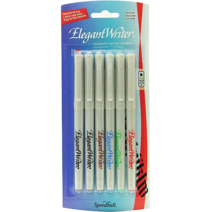 Elegant Writer Marker Set 6 Broad Point