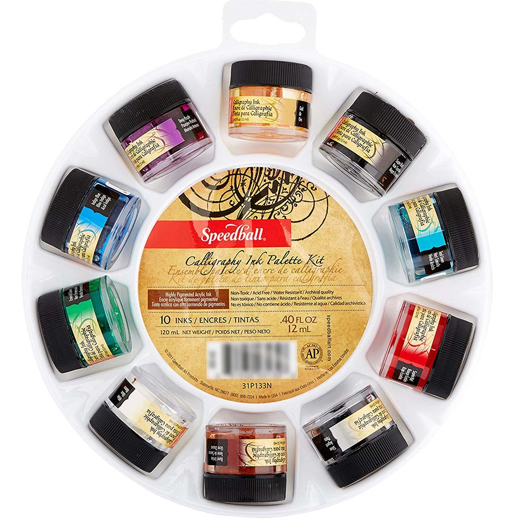 Pigmented Acrylic Ink 10 Color Palette Set