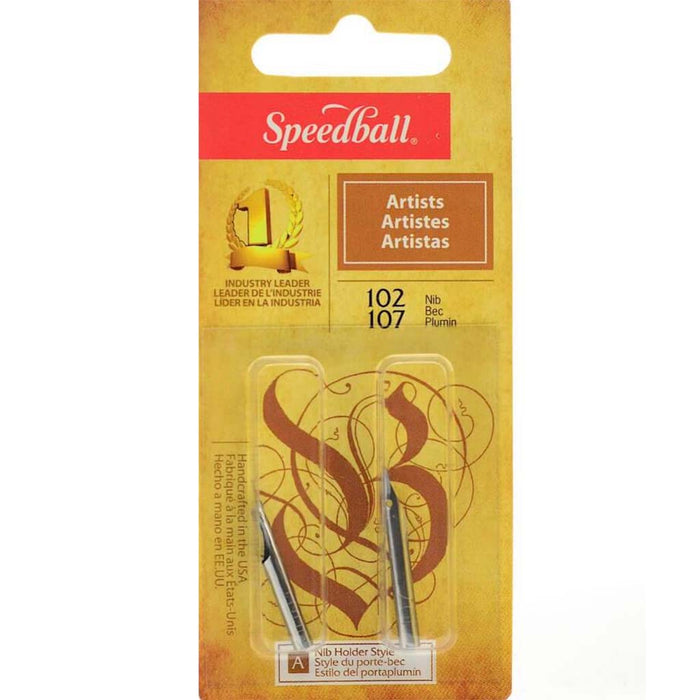 Calligraphy Pen Nibs 2ct 102 & 107 Card