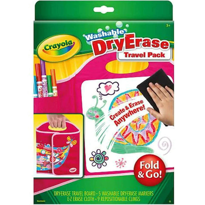 Crayola Fold & Go Dry Erase Travel Pack Pink