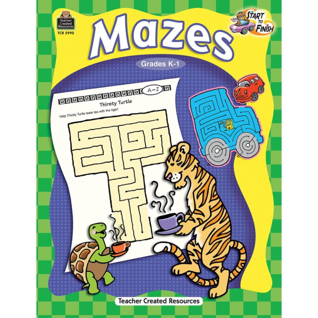 Start To Finish Mazes Book Grade K-1 