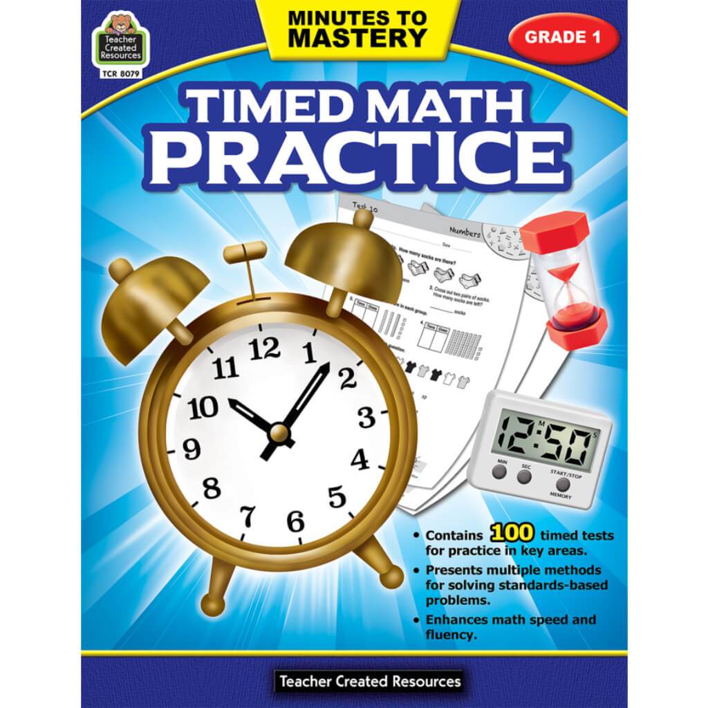 Minutes To Mastery Timed Math Practice Book Grade 1 