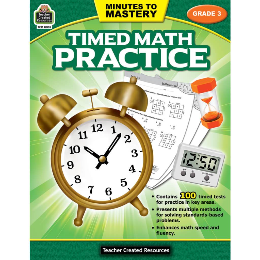 Minutes To Mastery Timed Math Practice Book Grade 3 