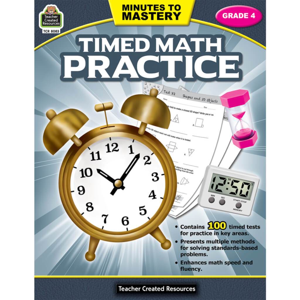 Minutes To Mastery Timed Math Practice Book Grade 4 