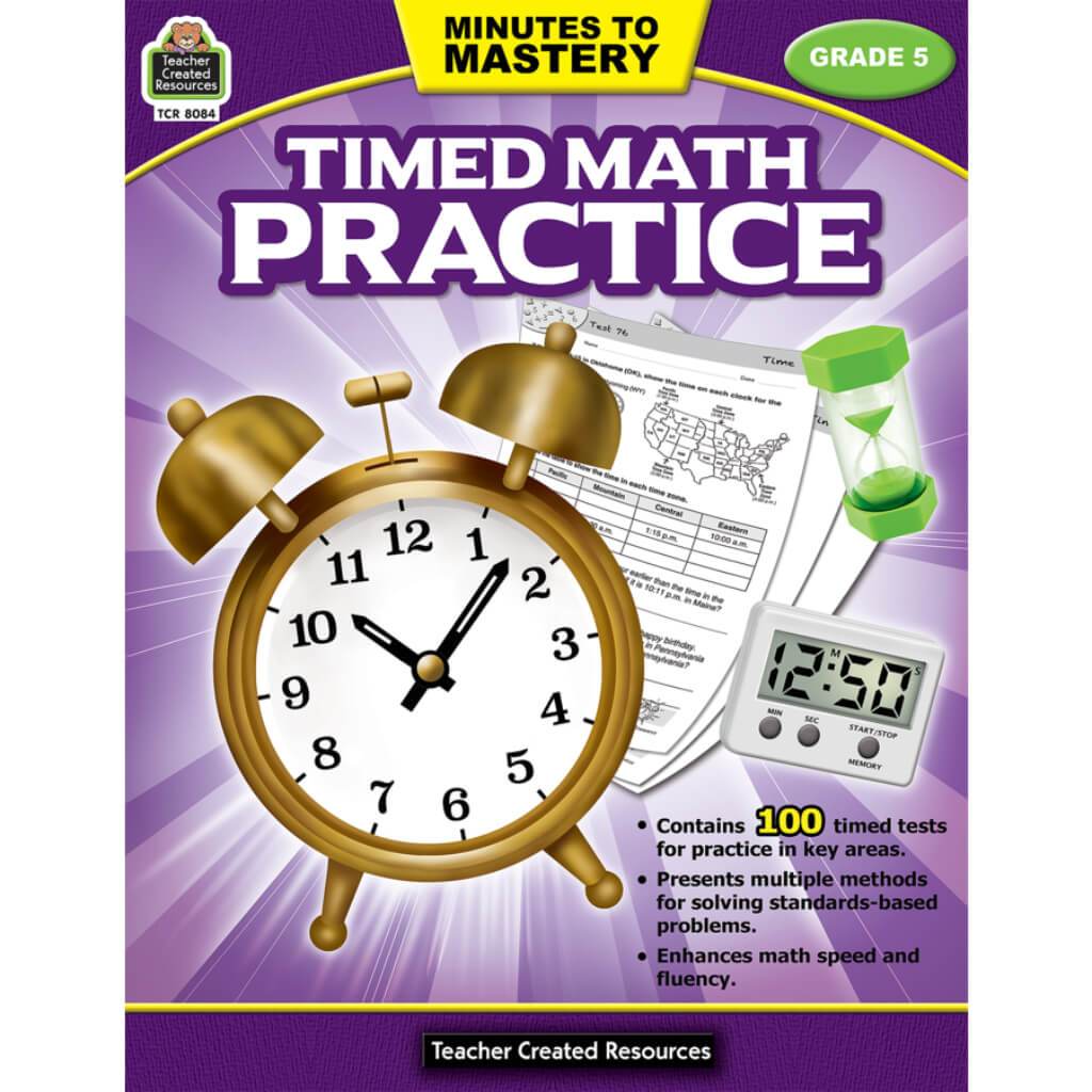 Minutes To Mastery Timed Math Practice Book Grade 5 