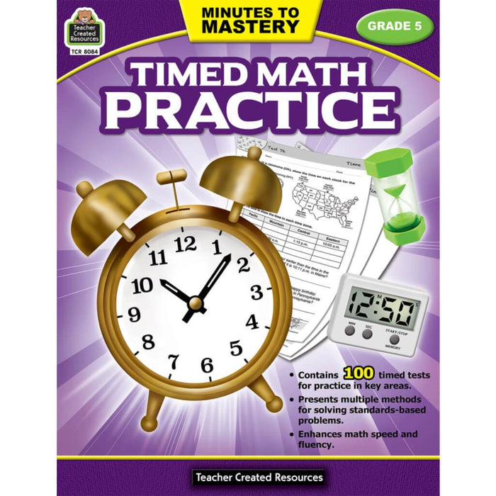 Minutes To Mastery Timed Math Practice Book Grade 5 