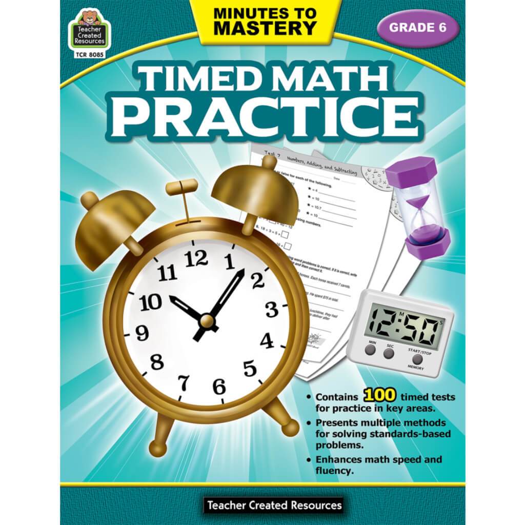 Minutes To Mastery Timed Math Practice Book Grade 6 