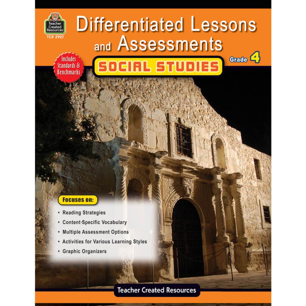 Differentiated Lessons &amp; Assmnt Social Studies Book Grade 4 