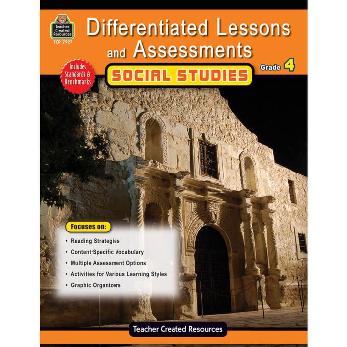 Differentiated Lessons & Assmnt Social Studies Book Grade 4 