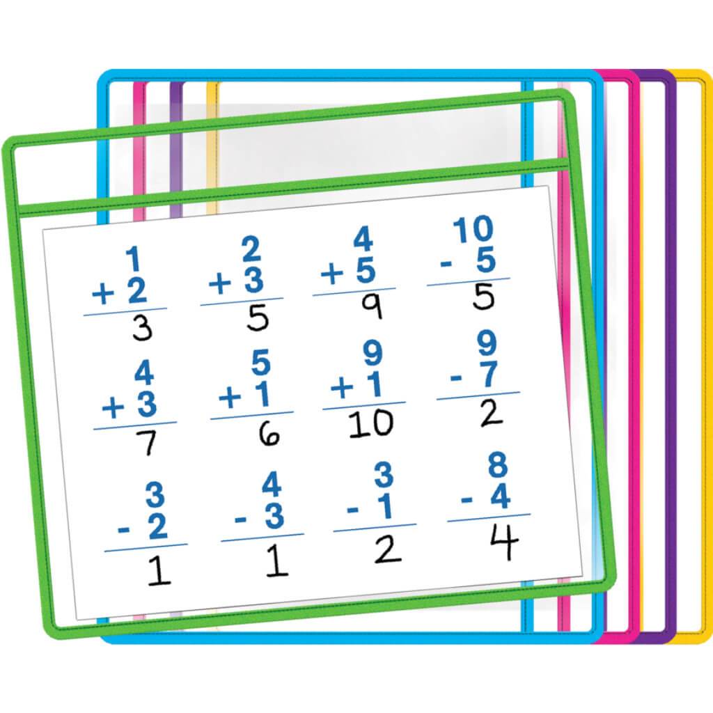 Dry Erase Pockets (5 Colors) 