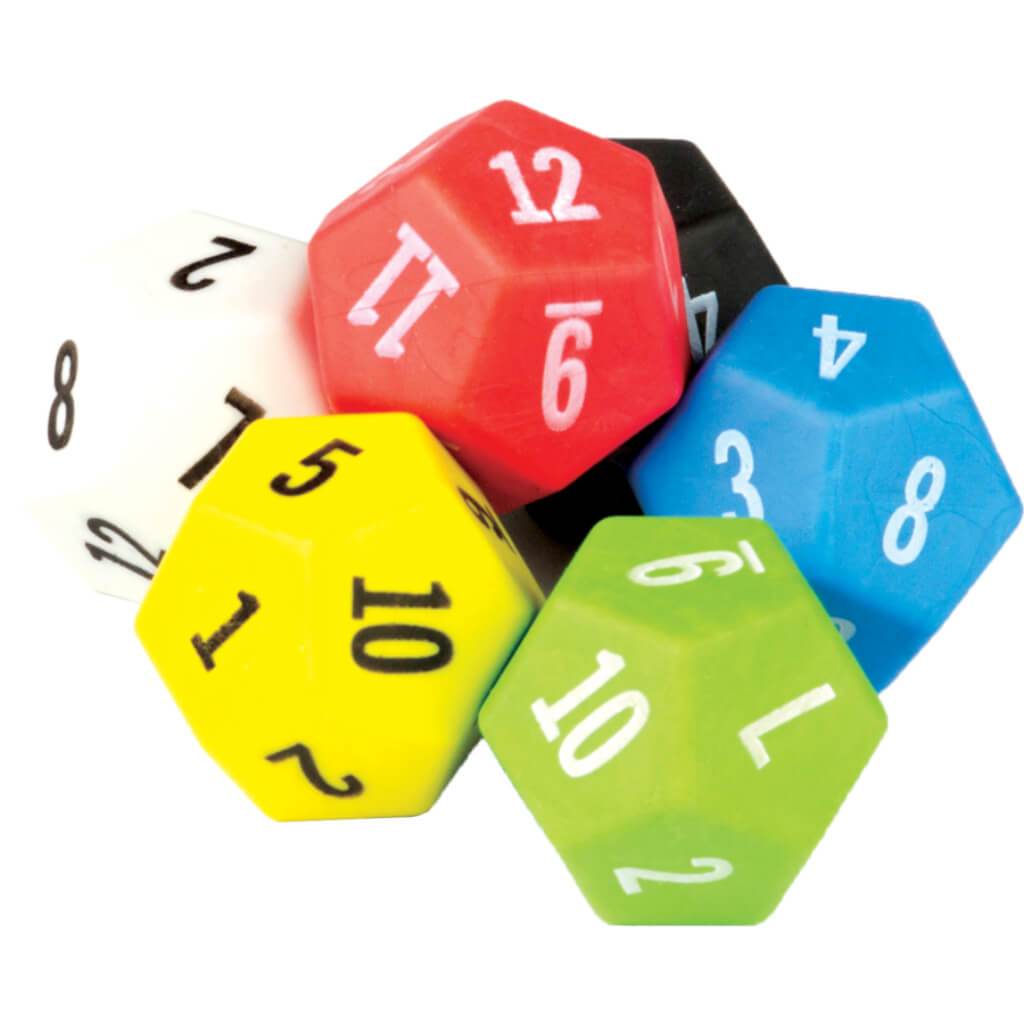 12 Sided Dice 6-Pack 