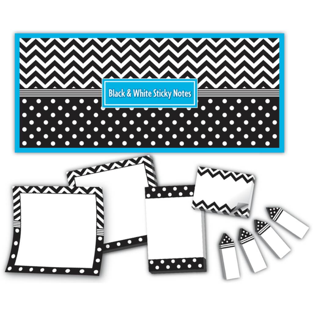 Black &amp; White Sticky Notes 