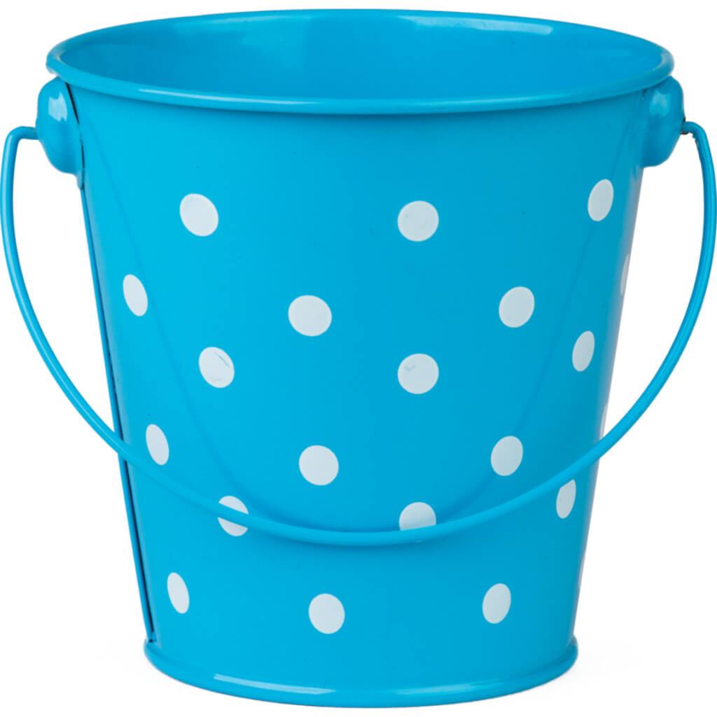 Aqua Polka Dots Bucket 