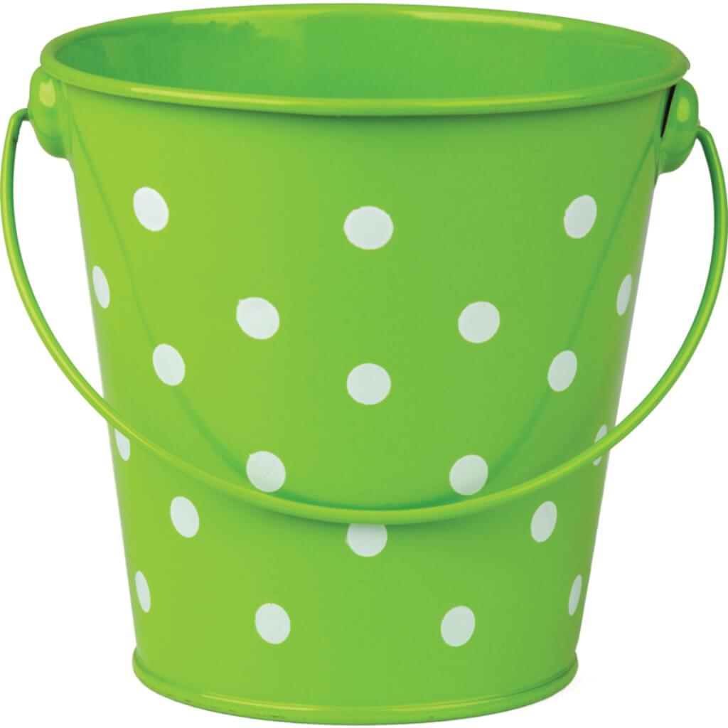 Lime Polka Dots Bucket 