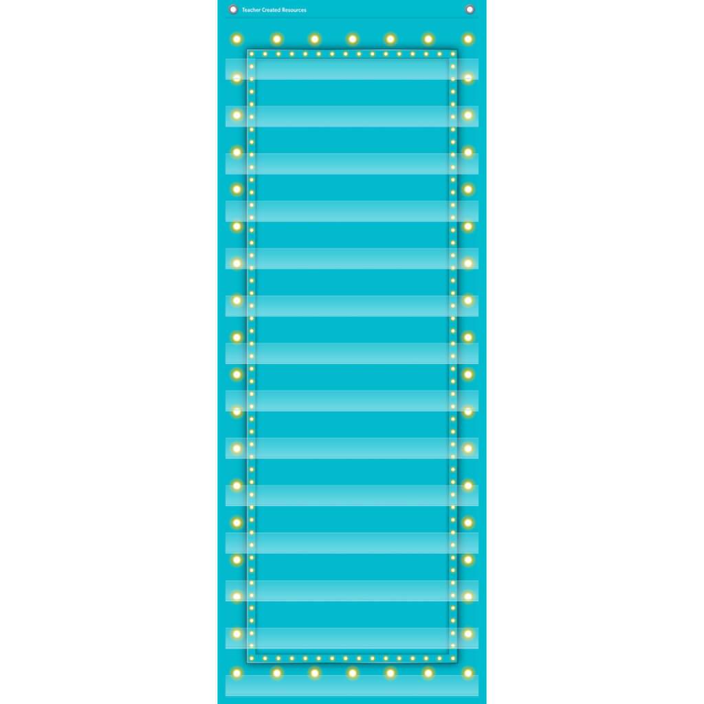 Light Blue Marquee 14 Pocket Chart 