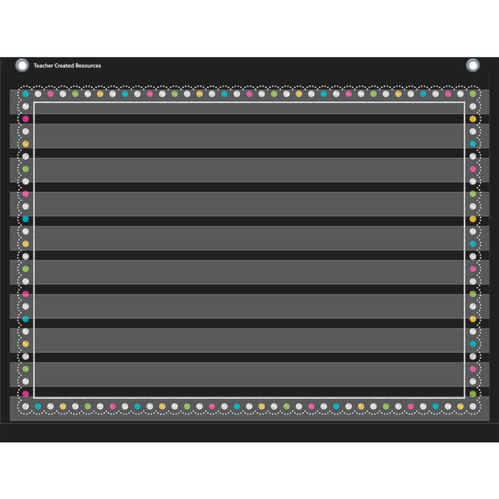 Chalkboard Brights 10 Pocket Chart